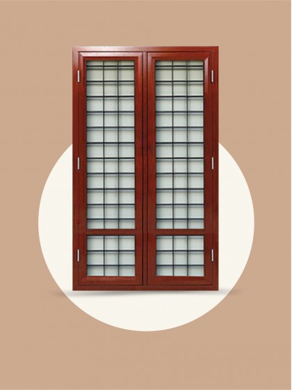 Architectural French Window Single Shutter Double Partition Ordinary